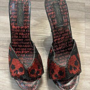 Black Pointed-Toe High Heels with Bowknot Decoration